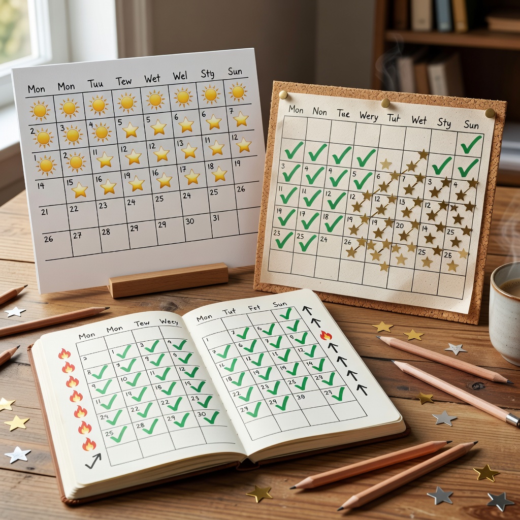 Habit calendar example