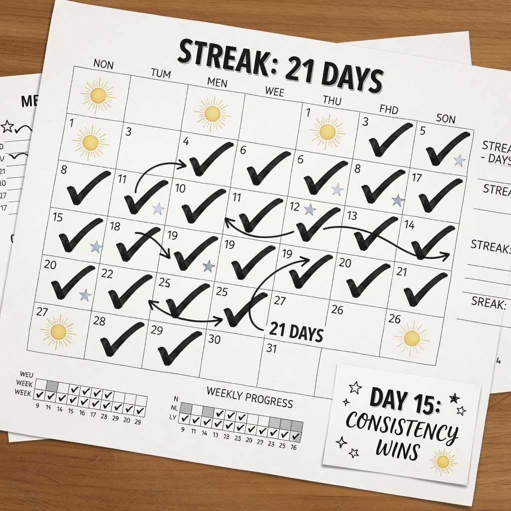 Habit formation research and calendar tracking