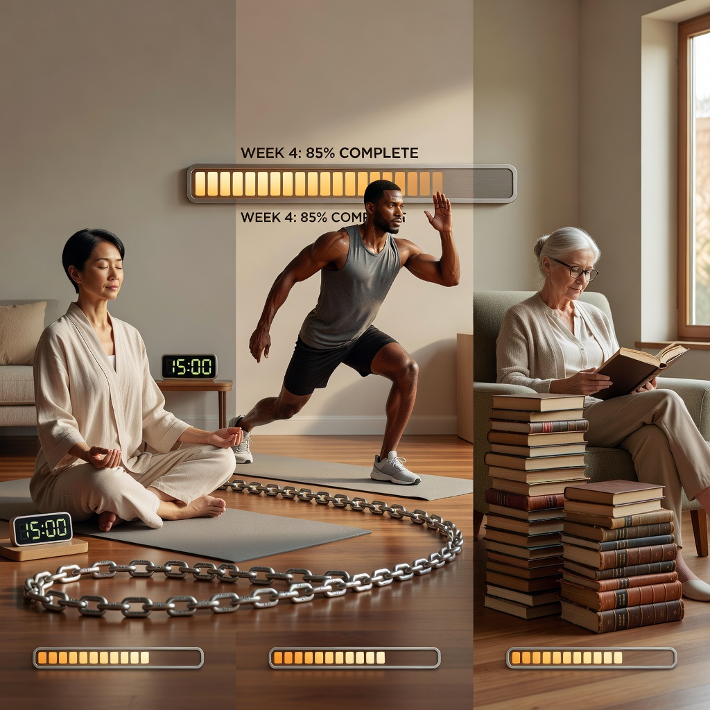 Habit formation process illustration